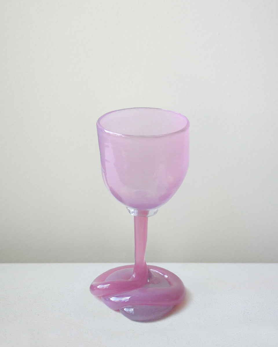 Thaw - Verre à vin recyclé rose