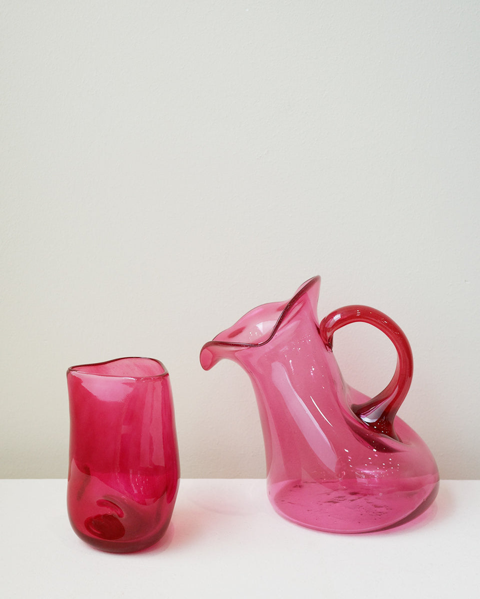 Thaw - Grand verre recyclé magenta