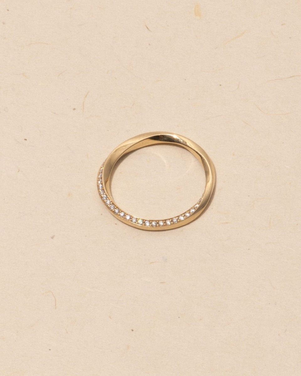 Les phases de la Lune - Bague en or jaune 18 carats et diamants