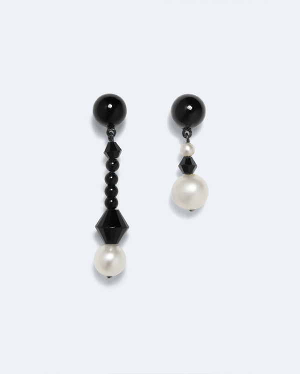 H93 - Boucles d'oreilles en résine verte et argent recyclé