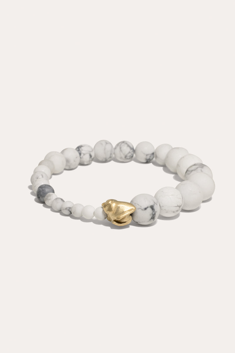 Tidelands White Howlite and Recycled Gold Vermeil Bracelet