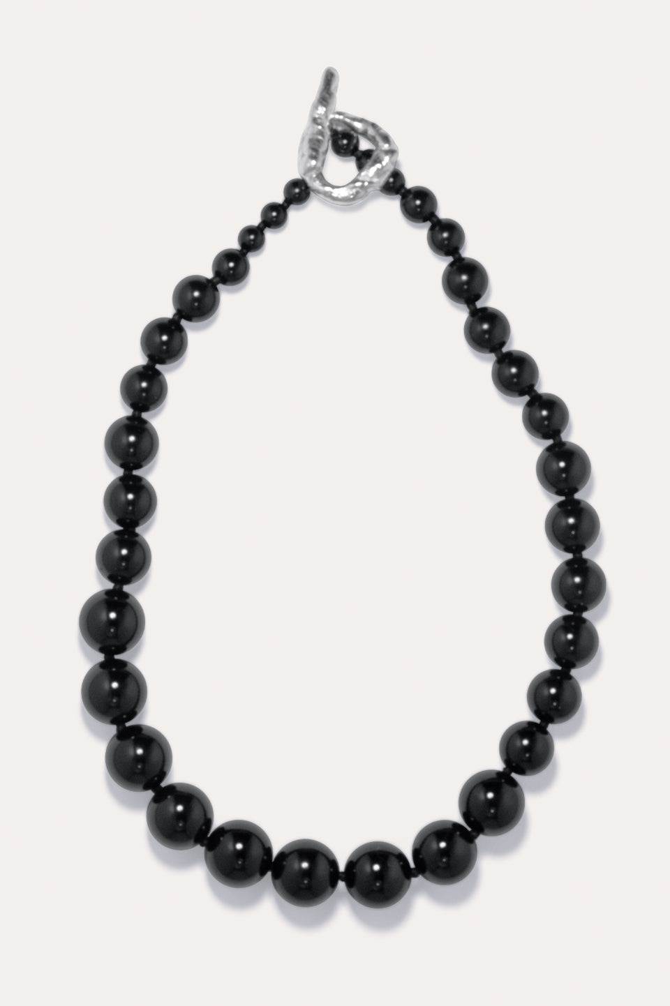 Knee‐Deep In A Bog in North Yorkshire - Black Onyx and Recycled Silver Necklace