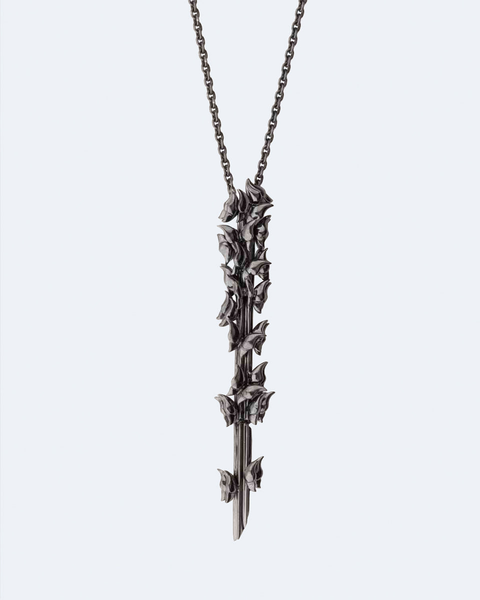 Un envol de papillons - Pendentif en or noir 18 carats