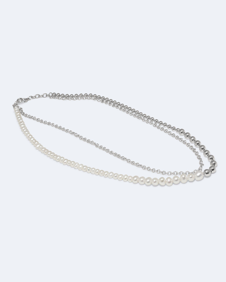 Mers oubliées - Collier en perles et argent sterling