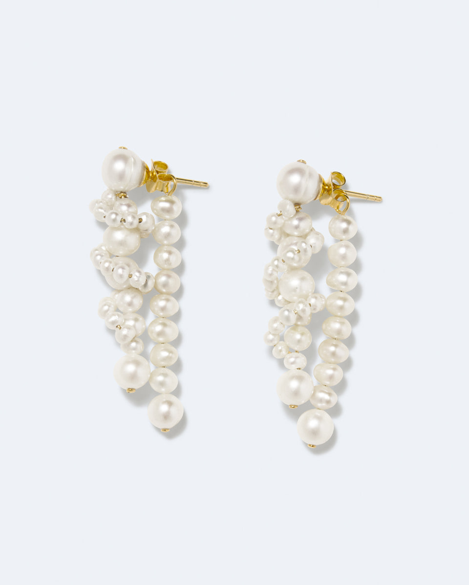 H93 - Boucles d'oreilles en résine verte et argent recyclé