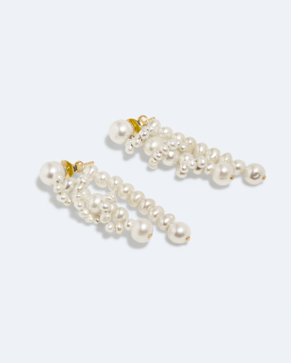 H93 - Boucles d'oreilles en résine verte et argent recyclé