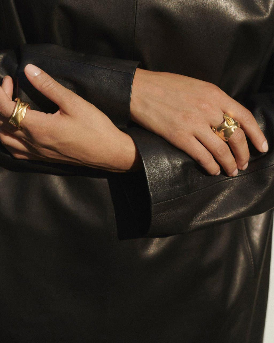 Crunched: A Tale of Abandoned Legal Strategies - Recycled Gold Vermeil Ring
