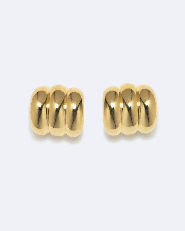H93 - Boucles d'oreilles en résine verte et argent recyclé