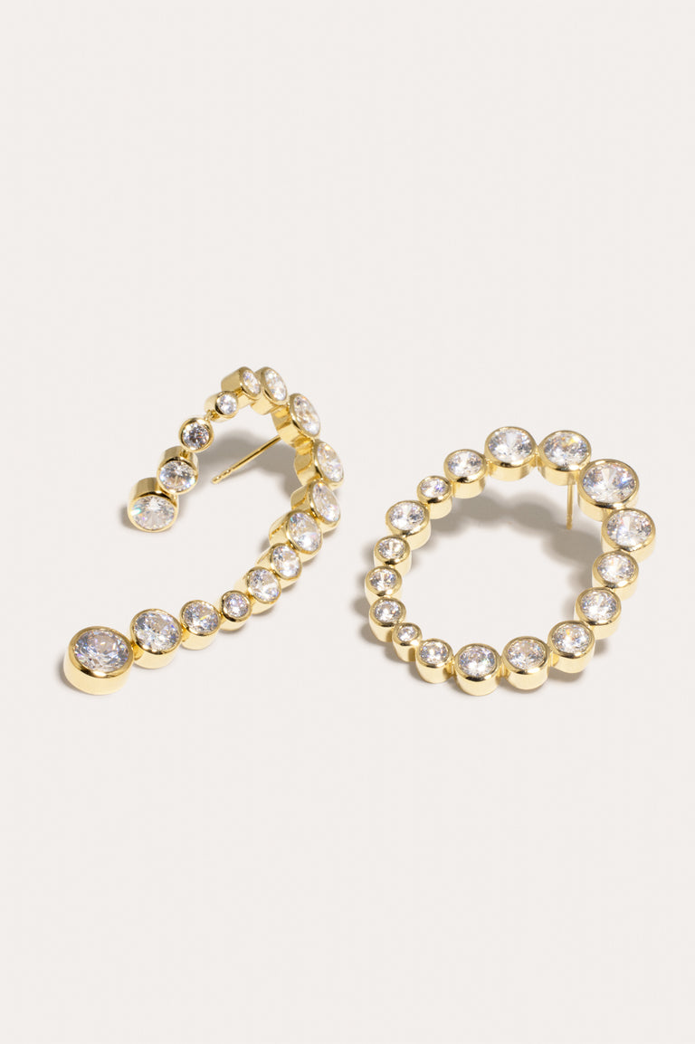 Glade - Zirconia and Recycled Gold Vermeil Earrings