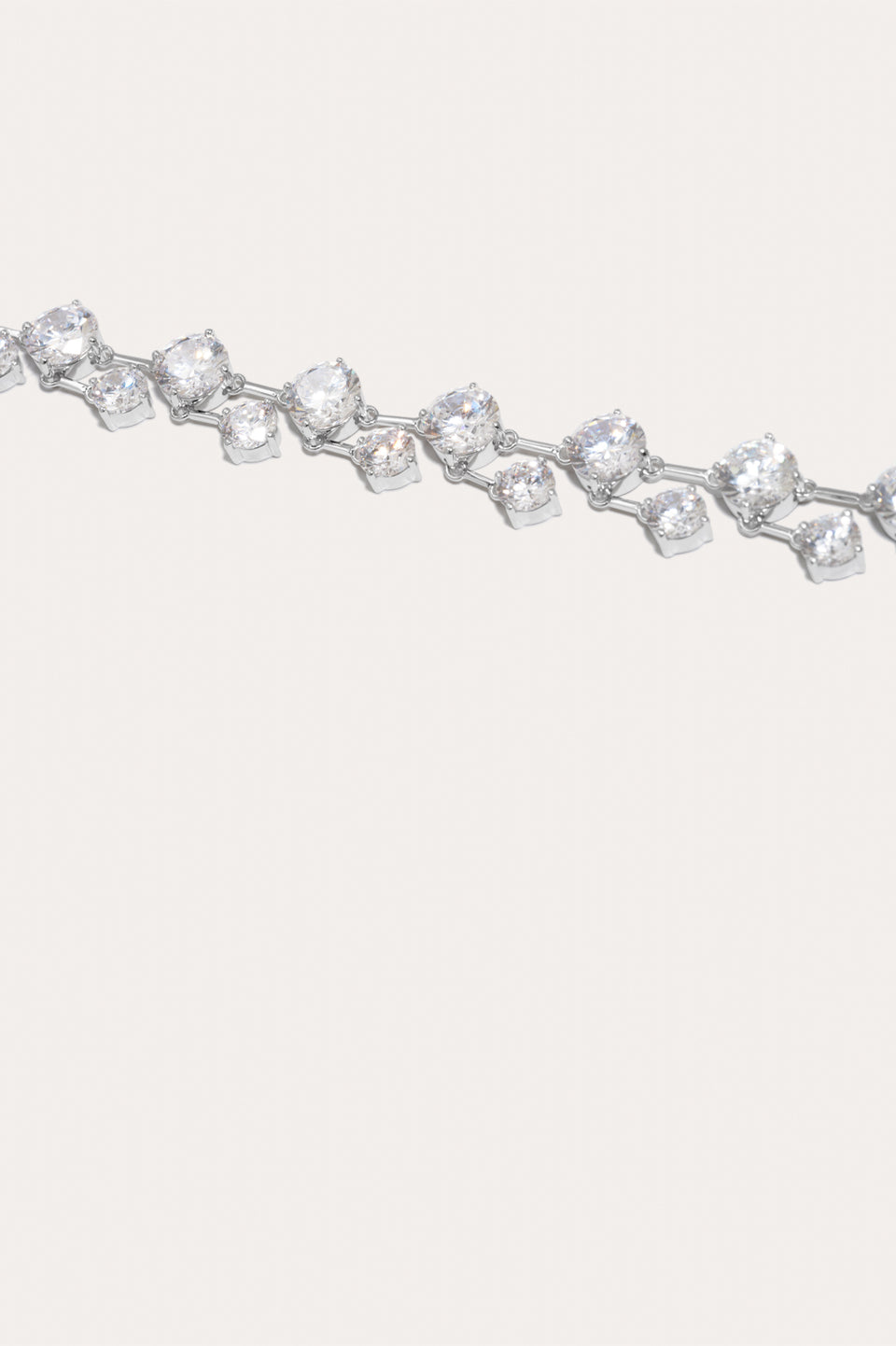 Memory Lane - Zirconia and Recycled Silver Necklace