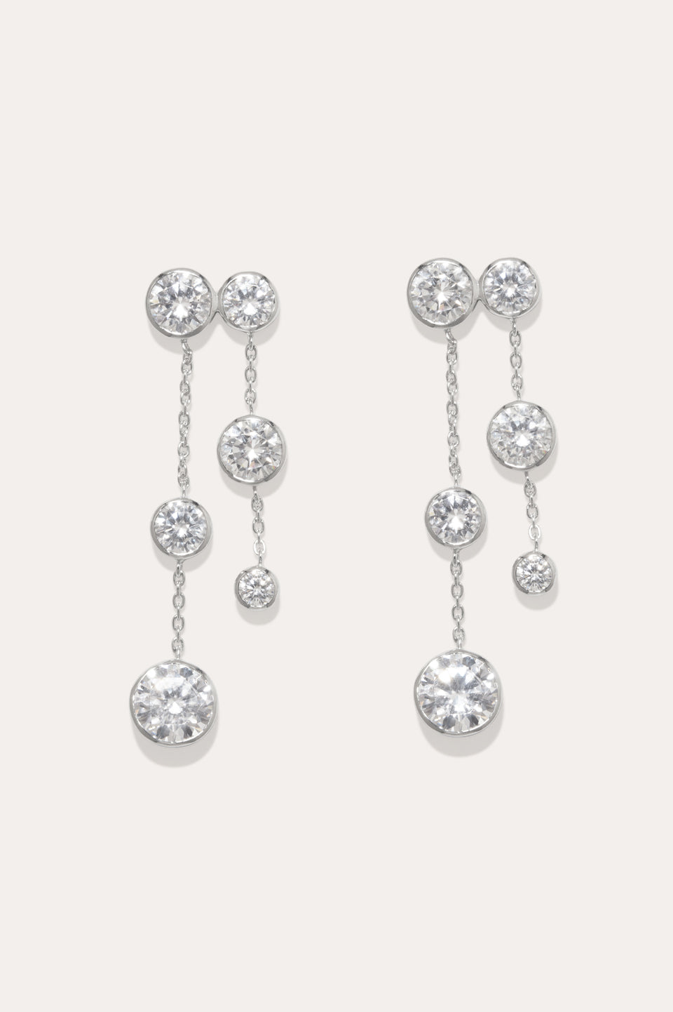 How To See Clearly In Darkness - Zirconia and Recycled Silver Earrings