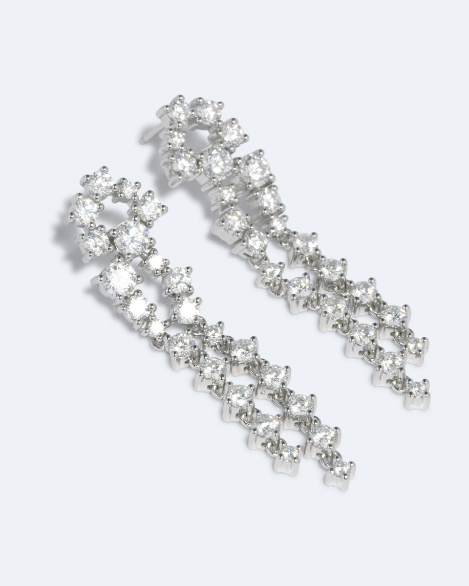 Z85 - Boucles d'oreilles en oxyde de zirconium et argent recyclé