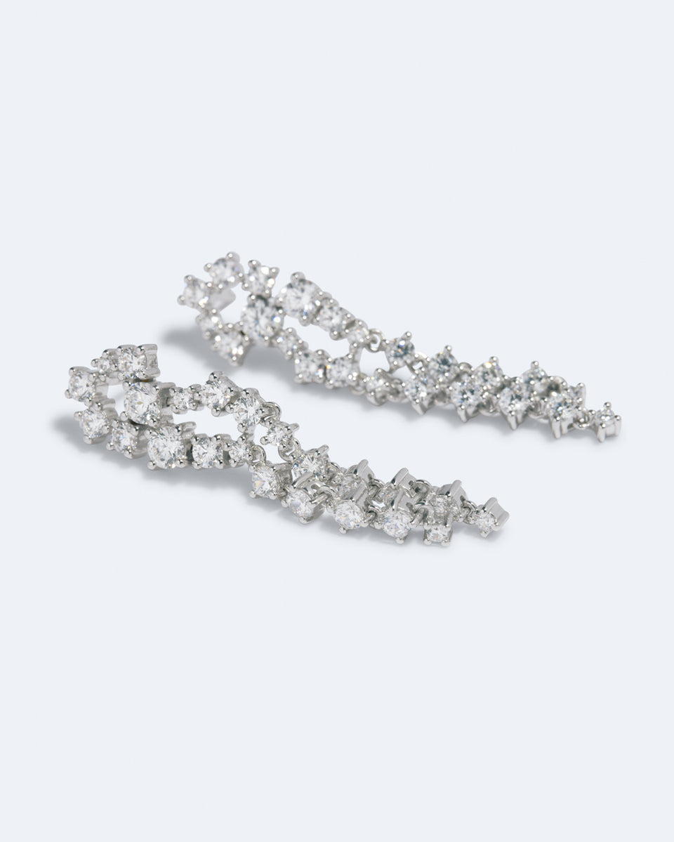 Z85 - Boucles d'oreilles en oxyde de zirconium et argent recyclé