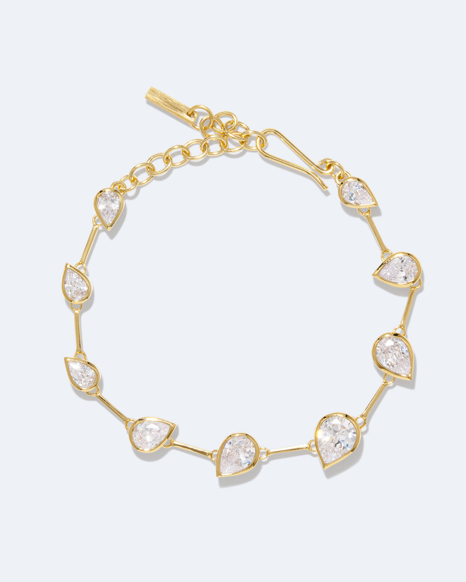 Myriad - Bracelet en vermeil or recyclé et oxyde de zirconium