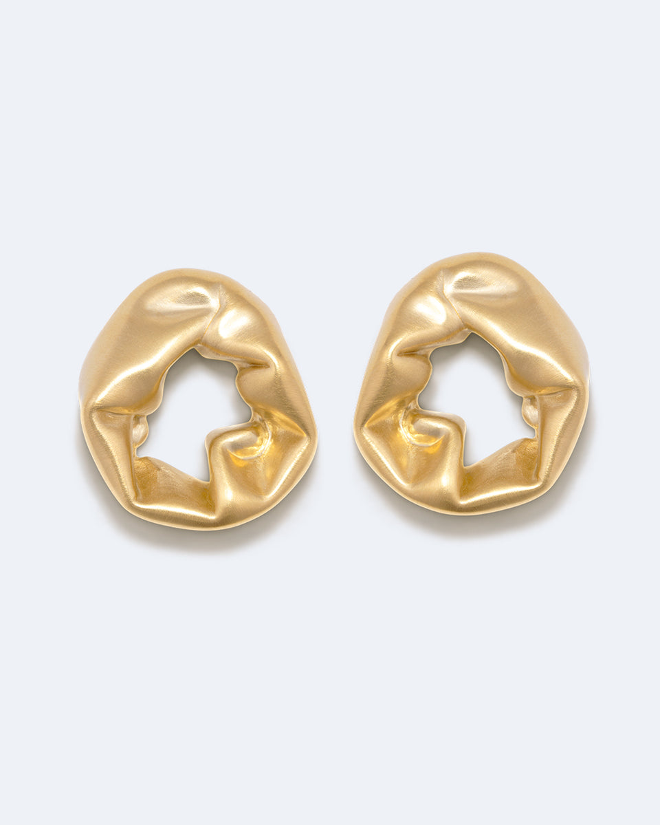 Scrunch - Recycled Gold Vermeil Earrings
