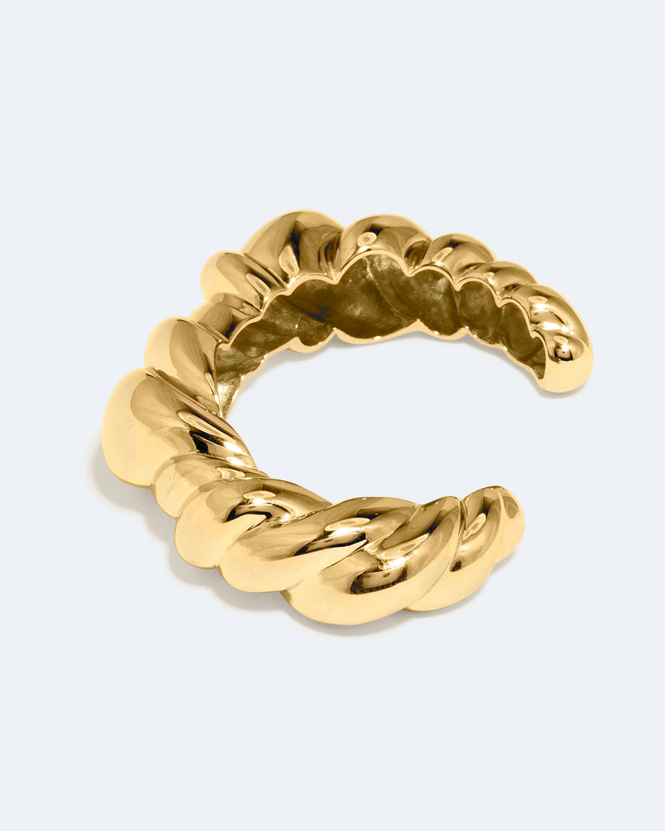 Meandering - Gold Plated Cuff