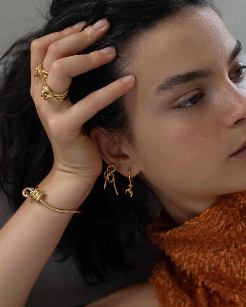 Boucles d'oreilles "Notsobig" Thread I - Vermeil en Or Recyclé