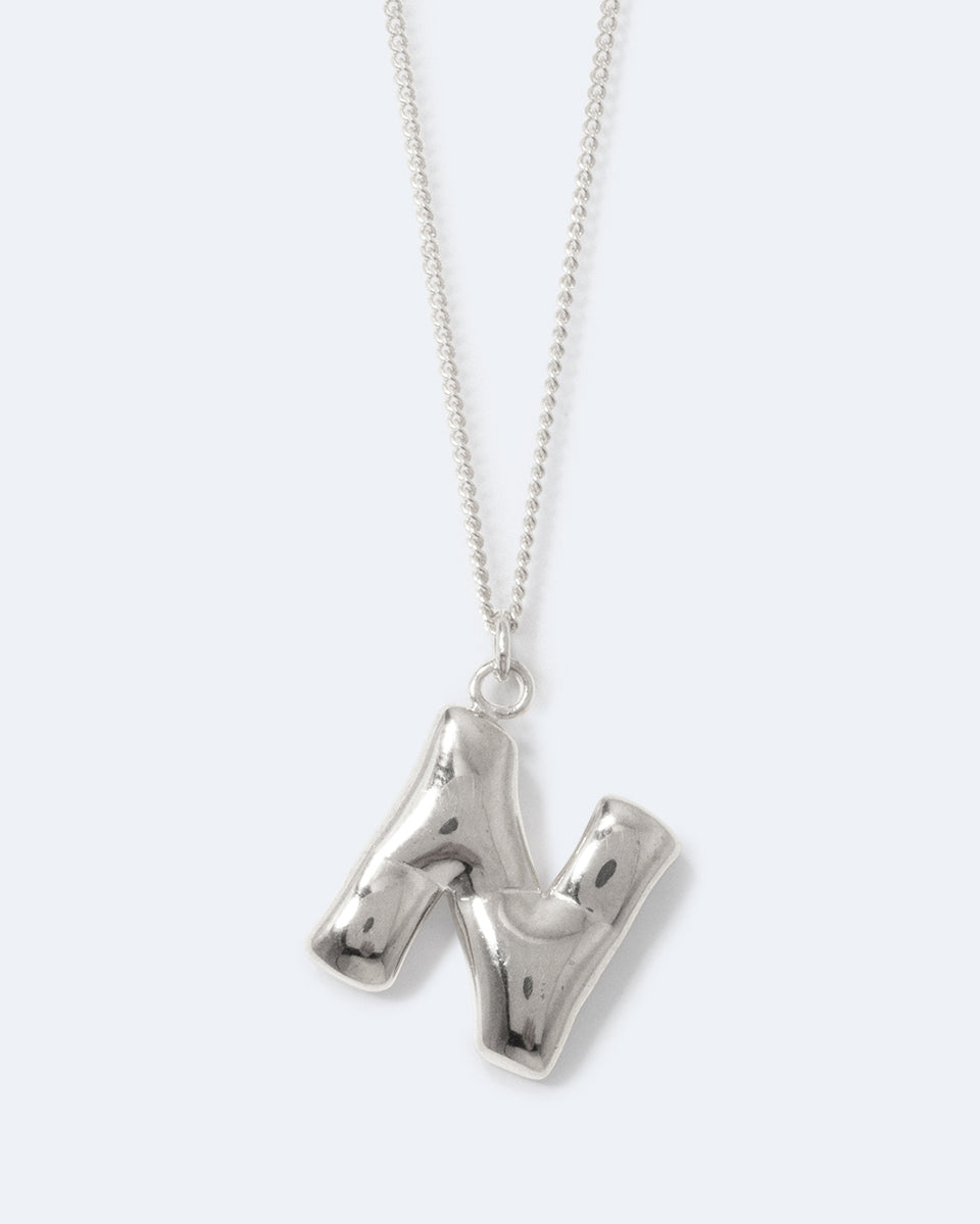 Classicworks™ N - Recycled Sterling Silver Necklace