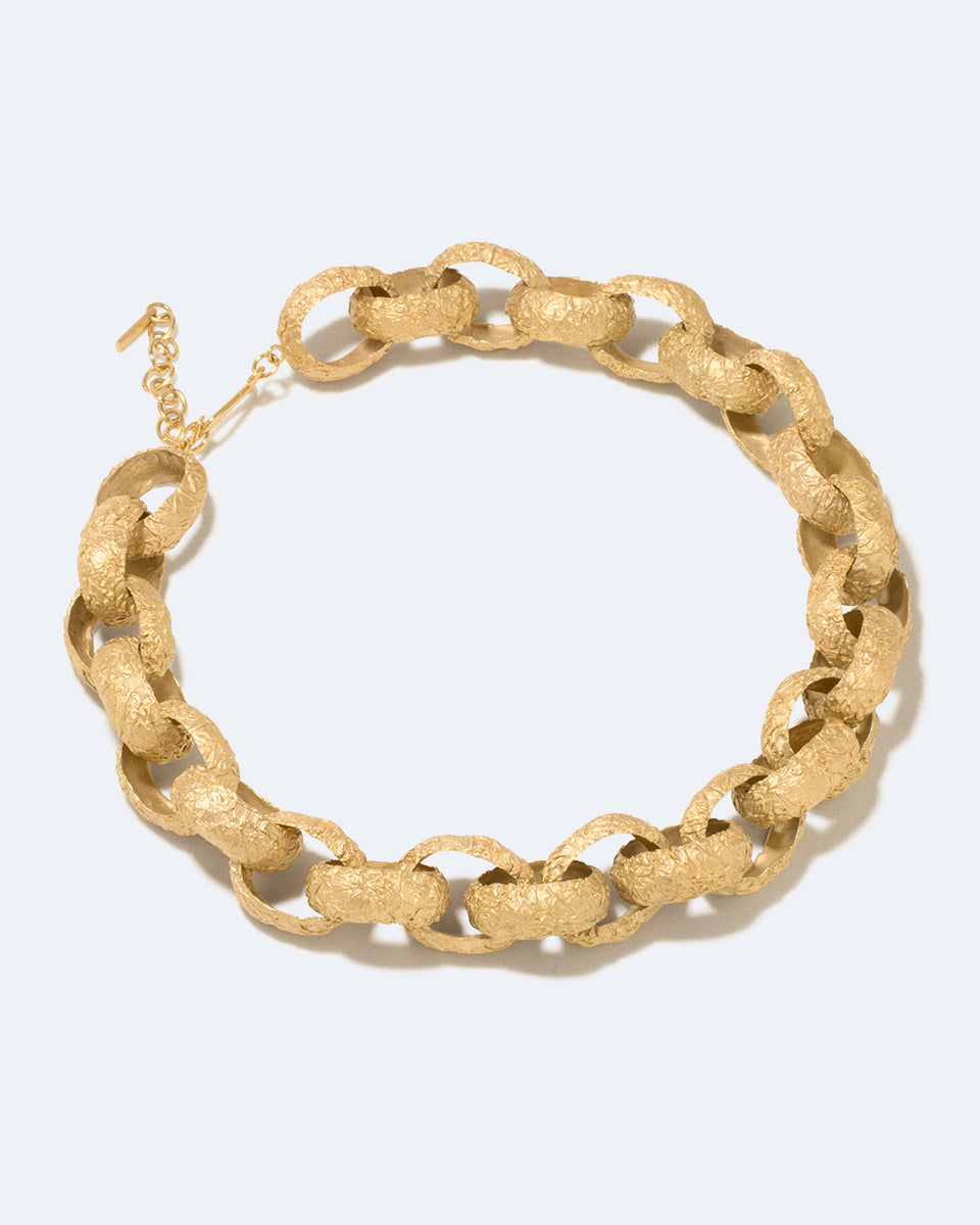The Cave You Fear to Enter Holds The Treasure That You Seek - Gold Plated Necklace