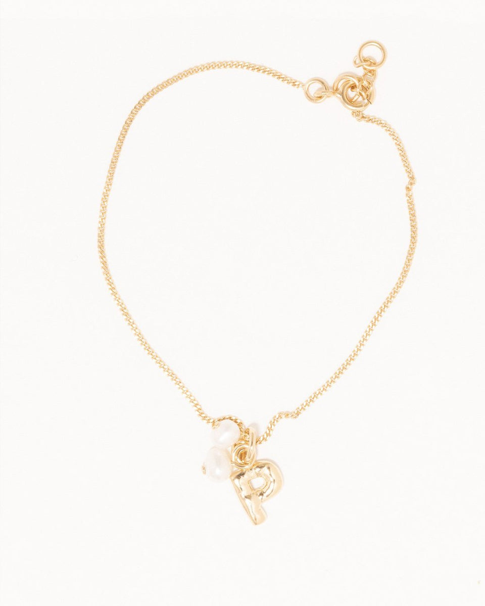 Classicworks™ P - Gold Vermeil and Pearl Bracelet