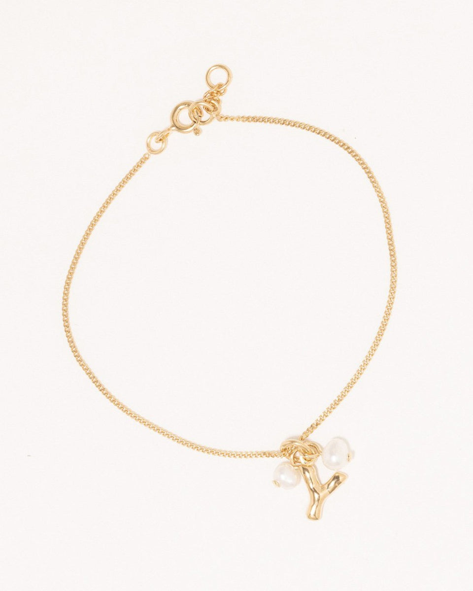 Bracelet Classiqueworks™ Y - perle et vermeil en or recyclé