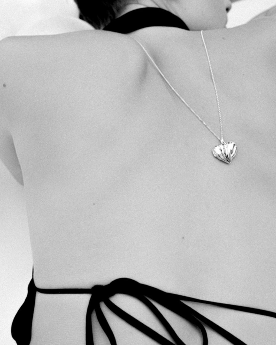 Médaillon Cœur - Pendentif en Vermeil d'Or Recyclé