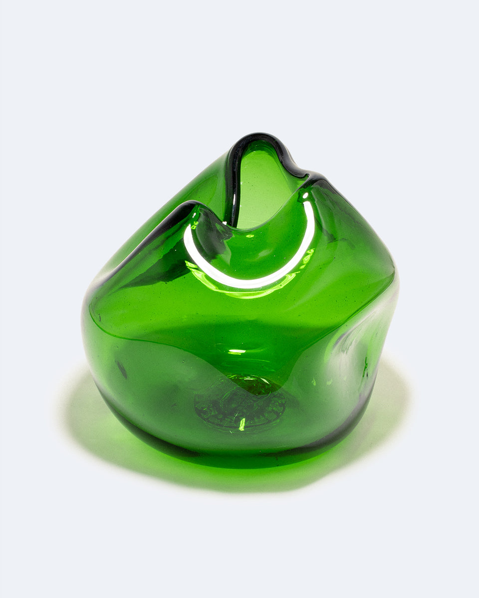 The Bubble to End all Bubbles - Recycled Glass Vase in Green