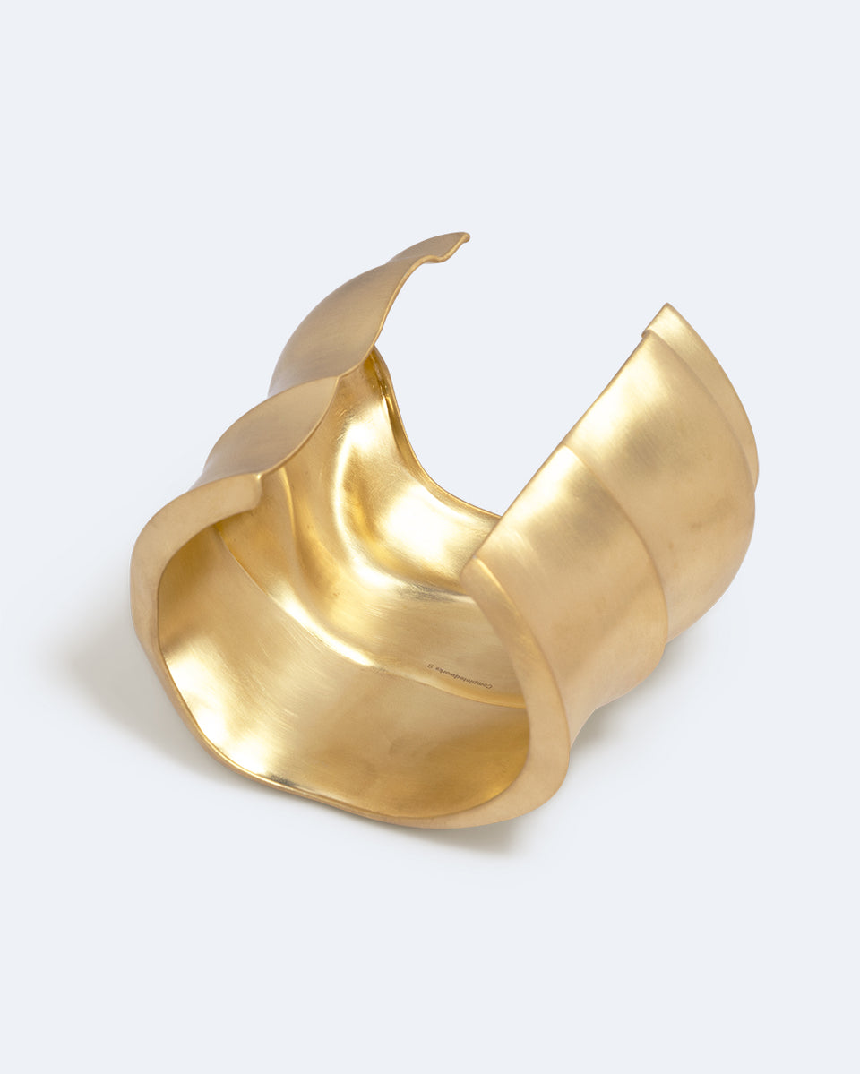 Estran - Bouton de manchette plaqué or satiné