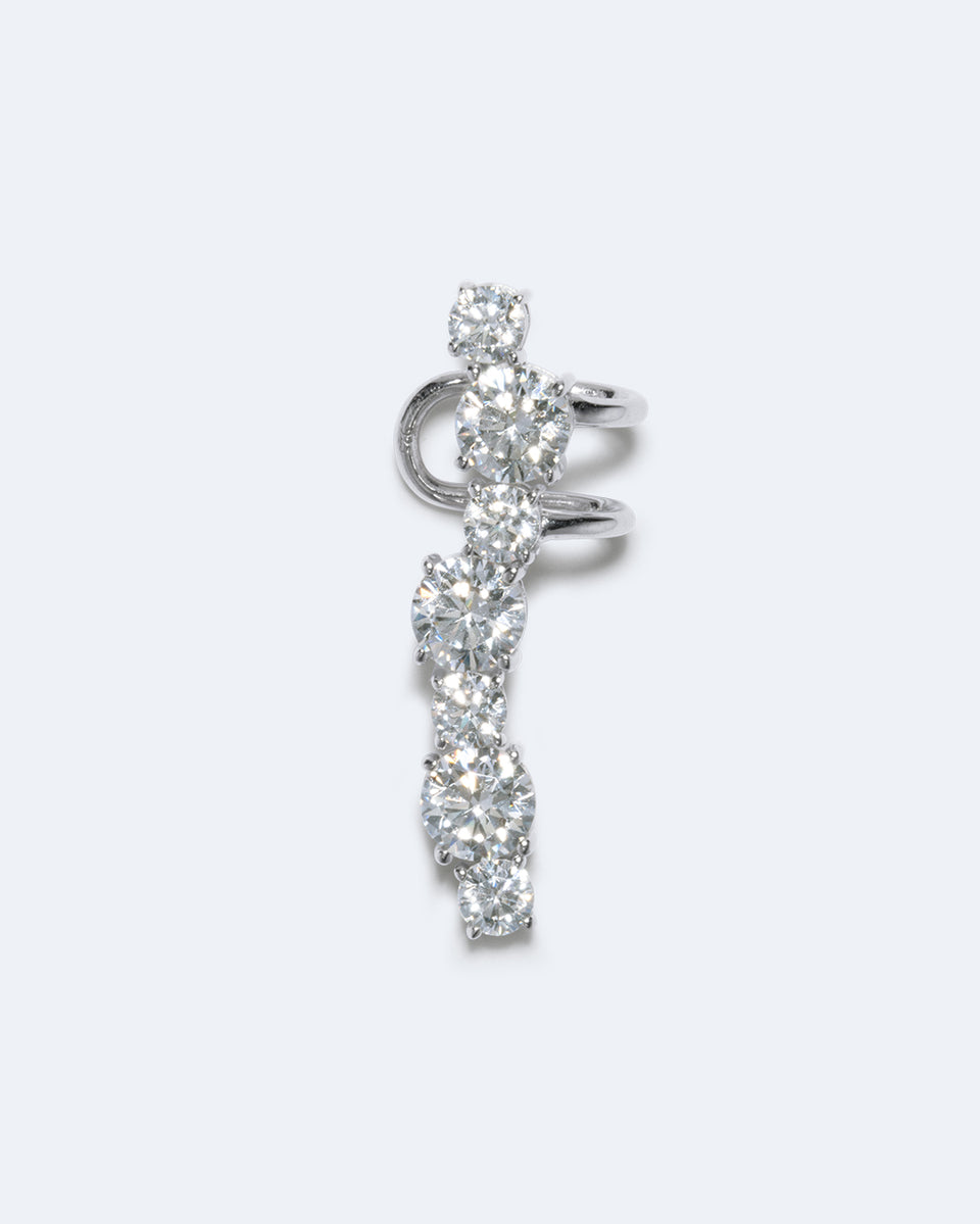 Chips or Fries? - Zirconia and Recycled Silver Ear Cuff