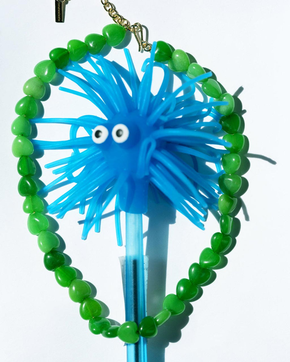 La Fenêtre du Cœur - Collier Perle Cœur Vert et Vermeil Recyclé