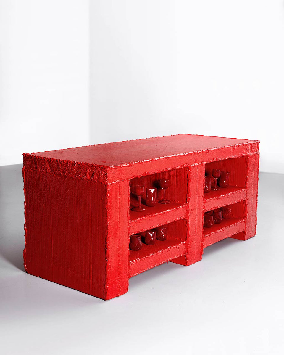 Table d'appoint bleue
