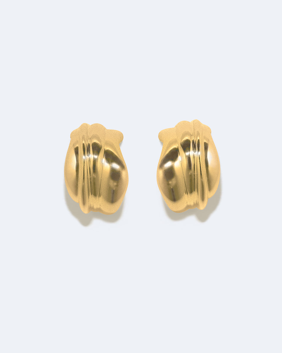 Foreshore - Satin Recycled Gold Vermeil Earrings