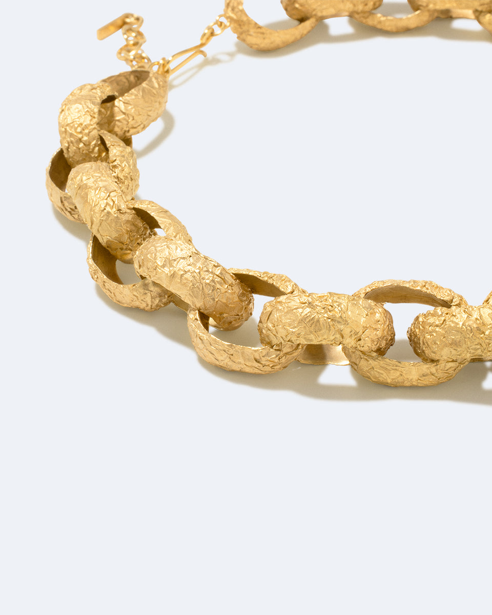 The Cave You Fear to Enter Holds The Treasure That You Seek - Gold Plated Necklace