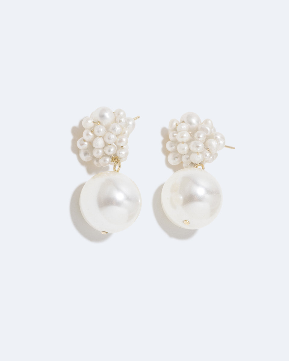 The Second Temporal Anomaly - Pearl and Gold Vermeil Earrings