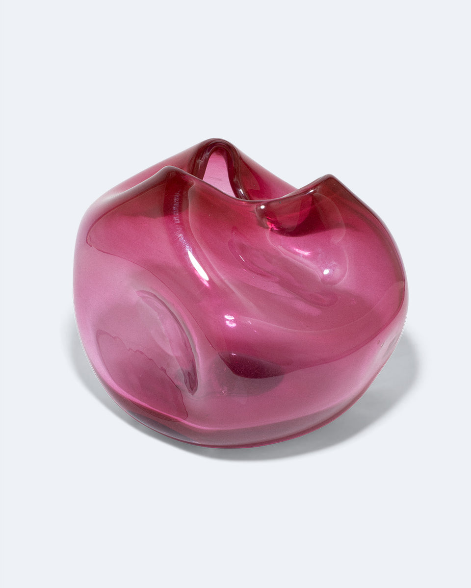The Bubble to End all Bubbles - Recycled Glass Vase in Magenta