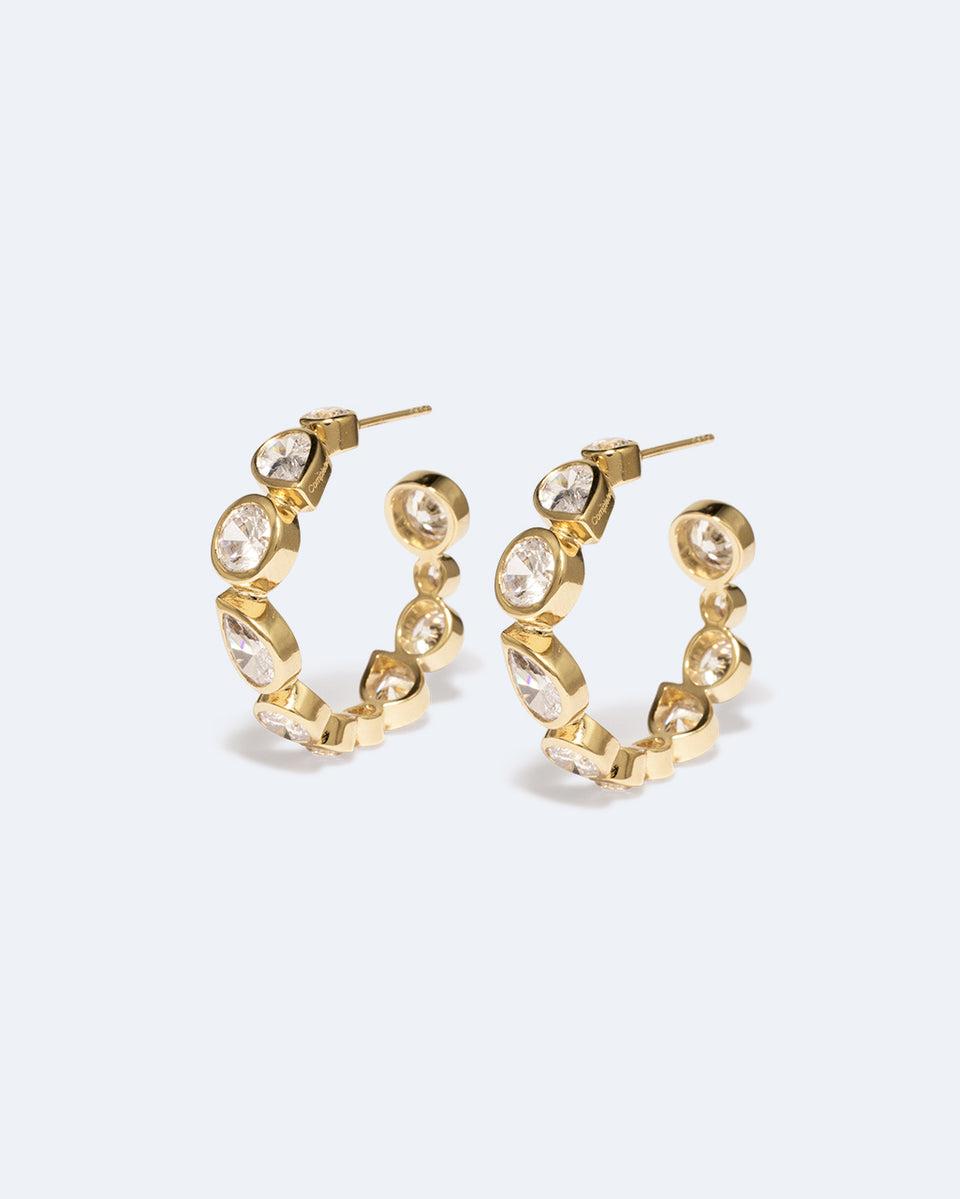 A Few Good Anti‐Heroes - Cubic Zirconia and Gold Vermeil Earrings