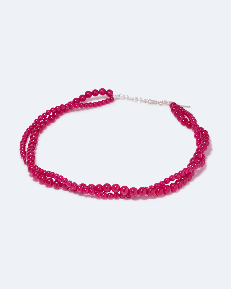Sequence - Chalcedony Bead and Recycled Silver Necklace