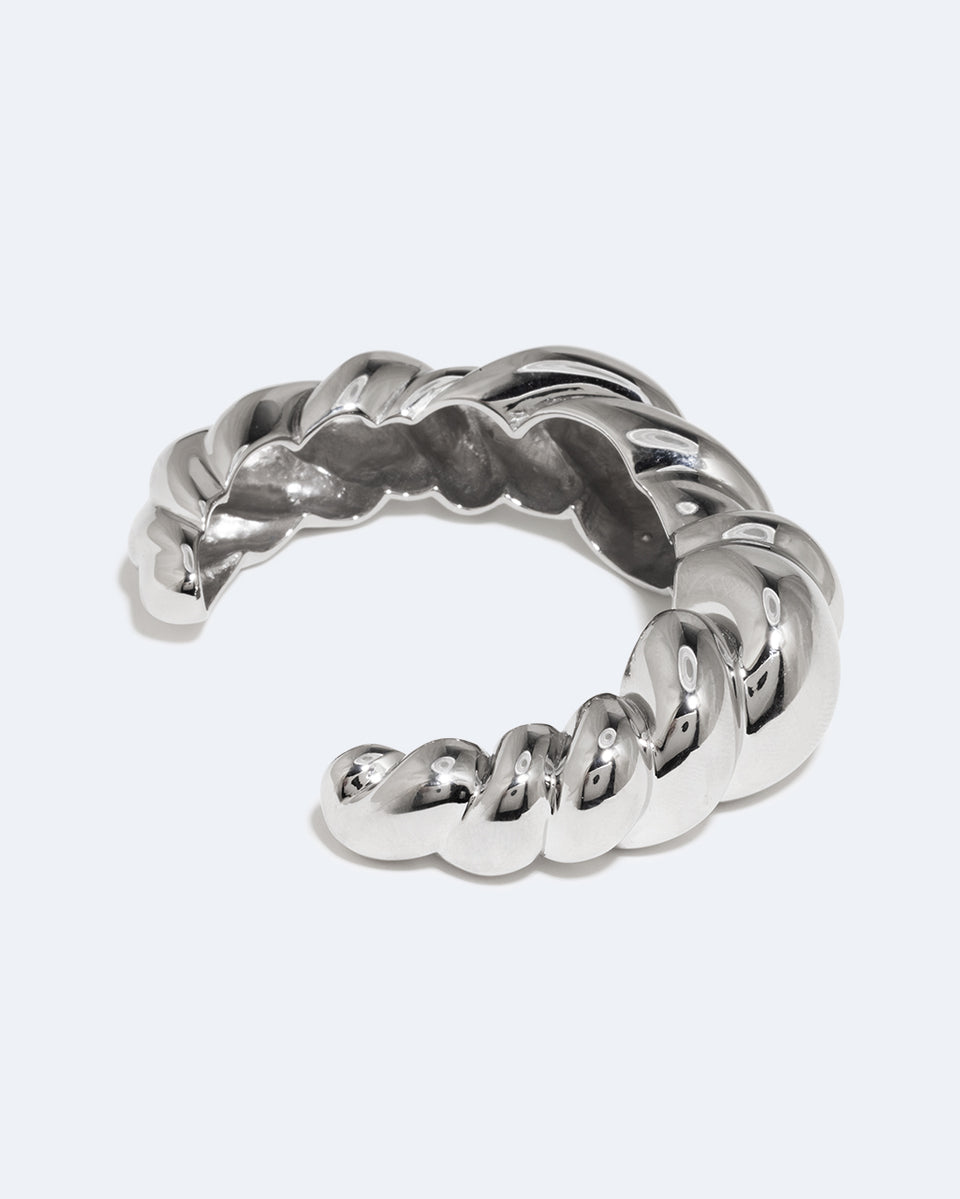 Meandering - Rhodium Plated Cuff