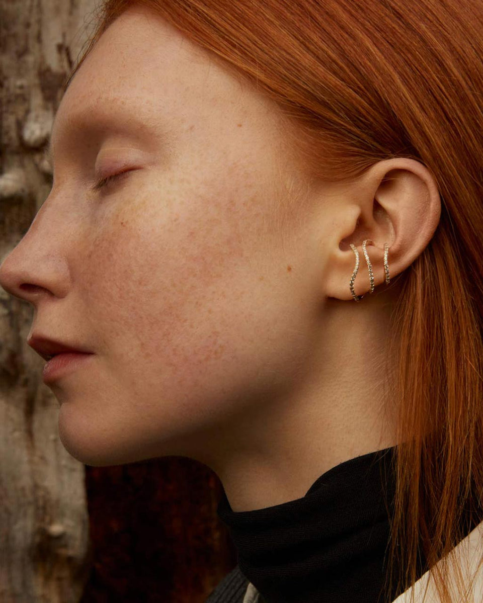 Riot. Strike. Riot. - White Topaz and Recycled Gold Vermeil Ear Cuff