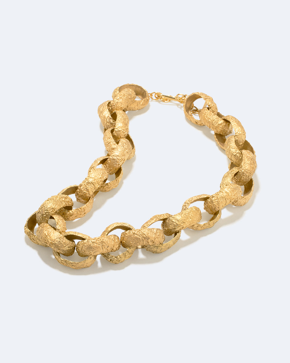 The Cave You Fear to Enter Holds The Treasure That You Seek - Gold Plated Necklace
