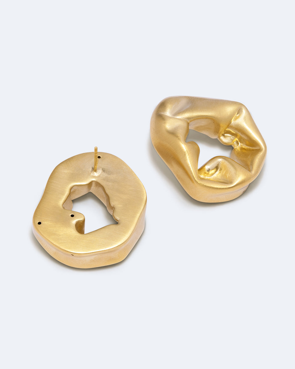 Scrunch - Recycled Gold Vermeil Earrings
