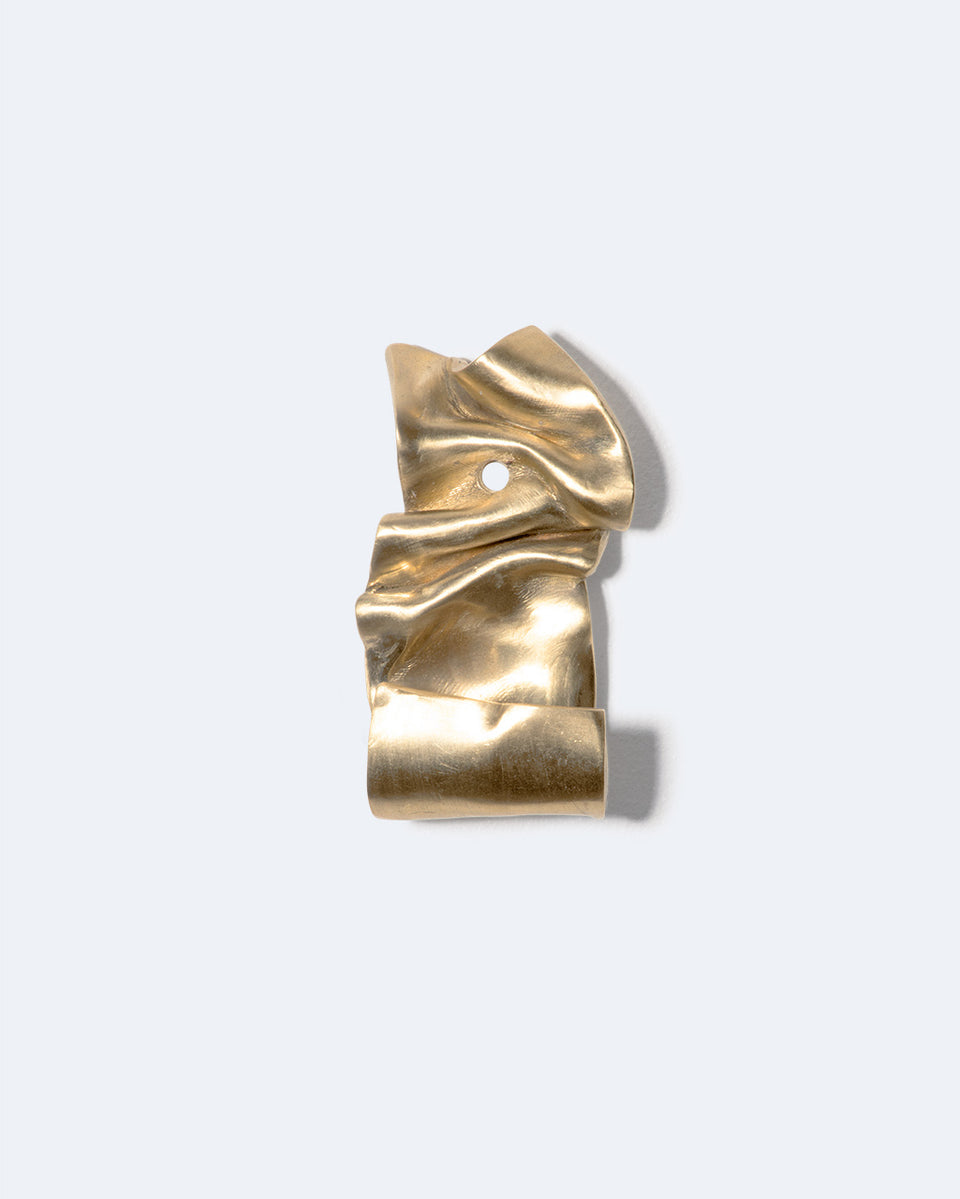 Knotted - Set of 3 Wall Hooks in Brushed Brass