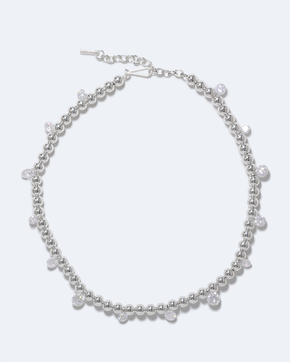Chaque nuage a son revers — Collier en oxyde de zirconium et argent sterling