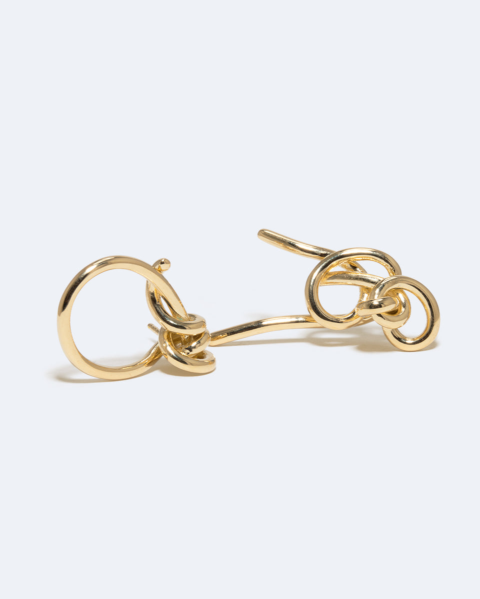 Boucles d'oreilles en vermeil d'or recyclé "Notsobig" Thread II