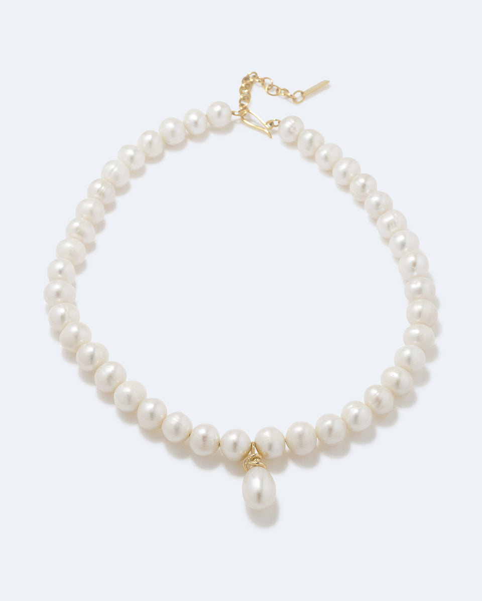 P238 - Collier perles et vermeil en or recyclé