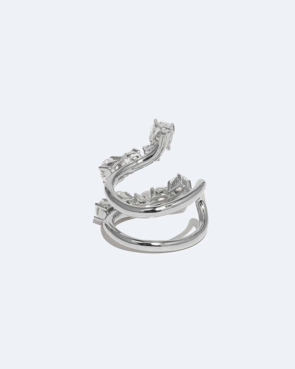 Myth - Zirconia and Recycled Silver Ring