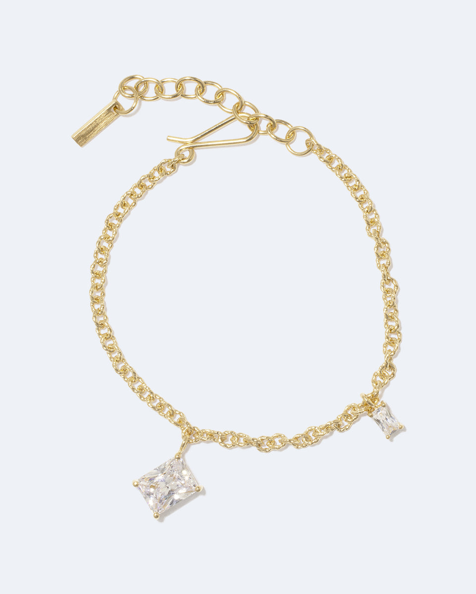 Encrypted Dreams - Zirconia and Gold Vermeil Bracelet