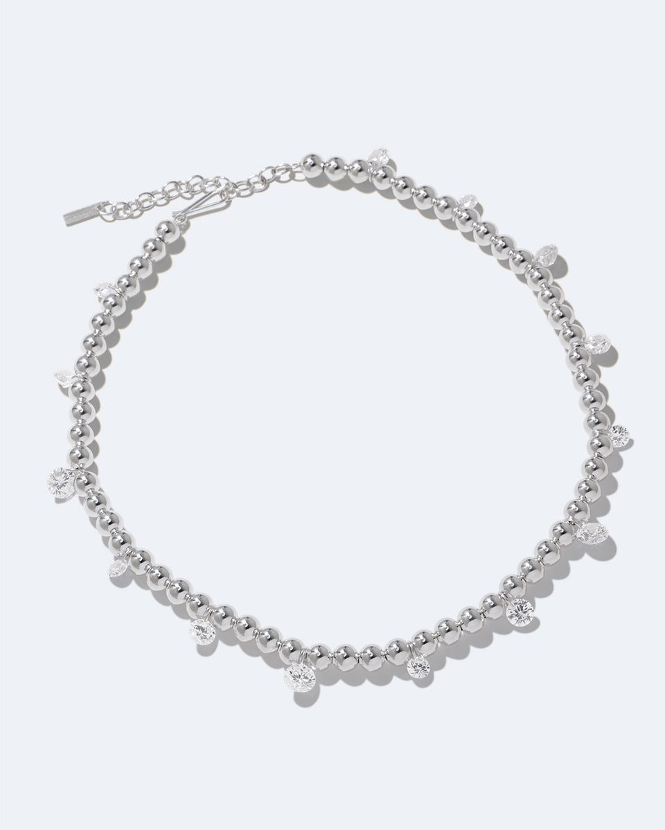 Chaque nuage a son revers — Collier en oxyde de zirconium et argent sterling
