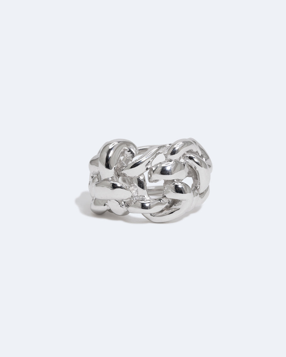 Woven - Recycled Silver Ear Cuff
