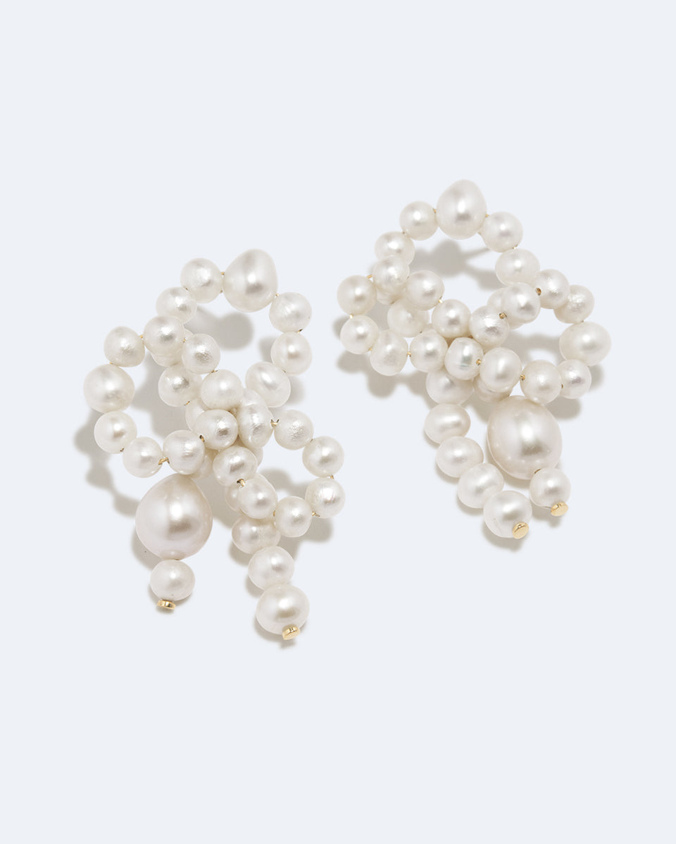 Five Second Rule - Pearl and Recycled Gold Vermeil Earrings
